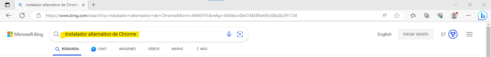 Utiliza Google Chrome alternativo